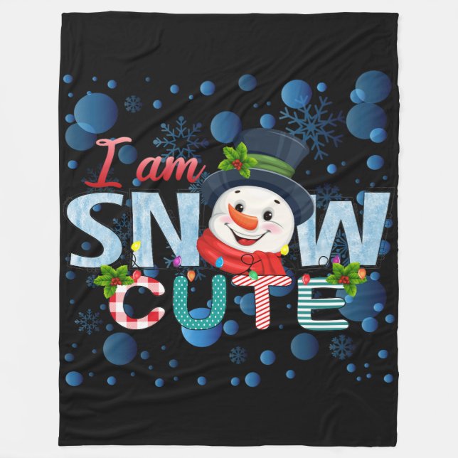 Cobertor De Velo Eu Sou Bonito De Neve (Frente)