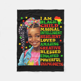 Cobertor De Velo Eu Sou Criança Negra Orgulho Americano Africano Pe