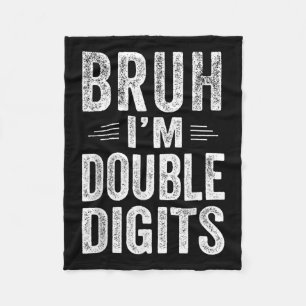 Cobertor De Velo Eu sou Dígitos Duplos Dons 10º Aniversário Dons 10