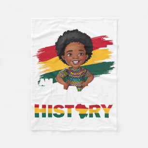 Cobertor De Velo Eu Sou História Negra Afro Boy Príncipe de Pouca M