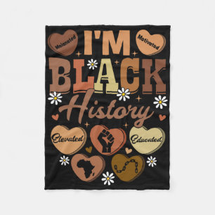Cobertor De Velo Eu Sou História Negra Celebrando o Mês da História