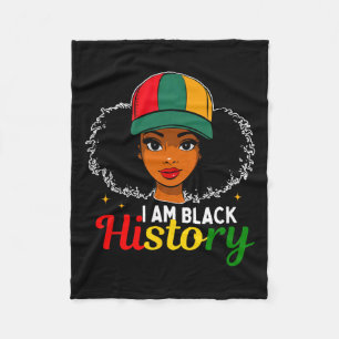 Cobertor De Velo Eu Sou História Negra Celebrando Orgulho da Cultur