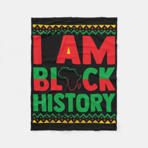 Cobertor De Velo Eu Sou História Negra Celebre o Mês Afro Caribenho