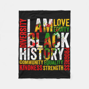 Cobertor De Velo Eu Sou História Negra História Afro-Americana Negr