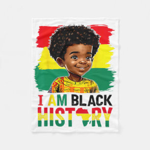 Cobertor De Velo Eu Sou Meninos da História Negra Homens Patriótico