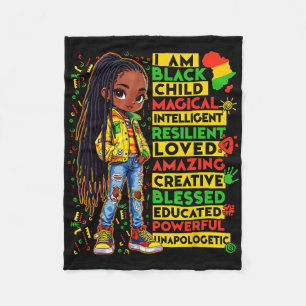 Cobertor De Velo Eu Sou Mês da História da Criança Negra Afro-Ameri