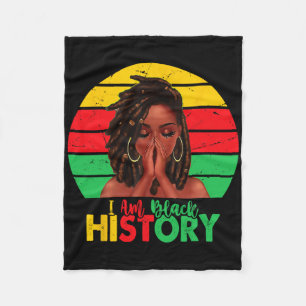 Cobertor De Velo Eu Sou Mês da História Negra Afro-Americano Junete