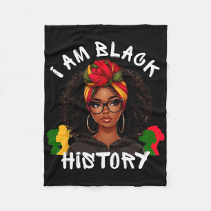 Cobertor De Velo Eu Sou Mês da História Negra Meninas Afro-American