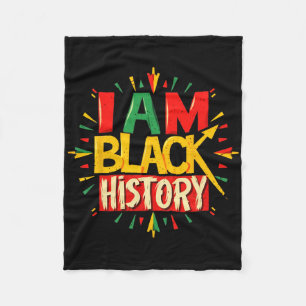 Cobertor De Velo Eu Sou Mês da História Negra Meninos Afro-American