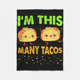 Cobertor De Velo Eu sou muitos tacos no segundo aniversário Cinco n