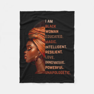 Cobertor De Velo Eu Sou Mulher Negra Educada Magia Inteligente Mela
