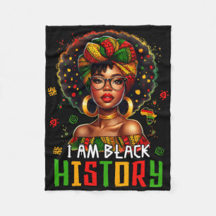 Cobertor De Velo Eu Sou Mulher Negra História Menina Mês da Históri