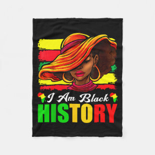 Cobertor De Velo Eu Sou Mulheres da História Negra Blm Mês da Histó