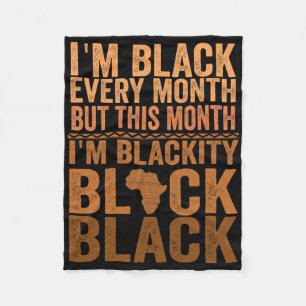 Cobertor De Velo Eu Sou Negro Todos os Meses Mas Este Mês Eu Sou Su
