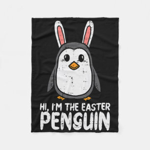 Cobertor De Velo Eu Sou O Pinguim Da Páscoa Orelhas De Coelho Fofas