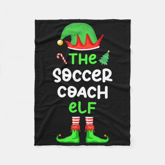 Cobertor De Velo Eu Sou o Treinador de Futebol Elf Natal Combinando (Frente)