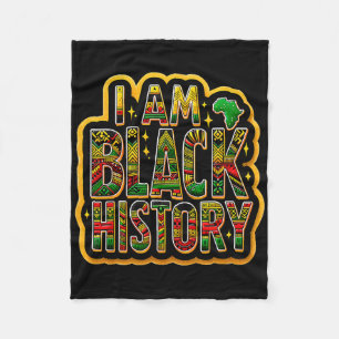Cobertor De Velo Eu Sou Preto História Afro-Americano Tênis Preto