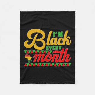 Cobertor De Velo Eu sou preto todos os meses Camisa Negra História