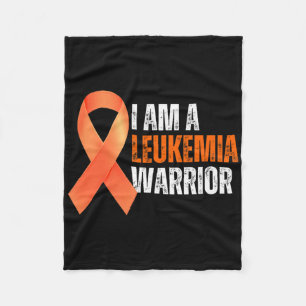 Cobertor De Velo Eu Sou Um Guerreiro da Leucemia Conscientização do
