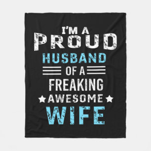 Cobertor De Velo Eu sou um marido orgulhoso de uma mulher incrível