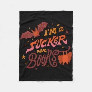 Cobertor De Velo Eu sou um Sucker para o Dia das Bruxas de Livros