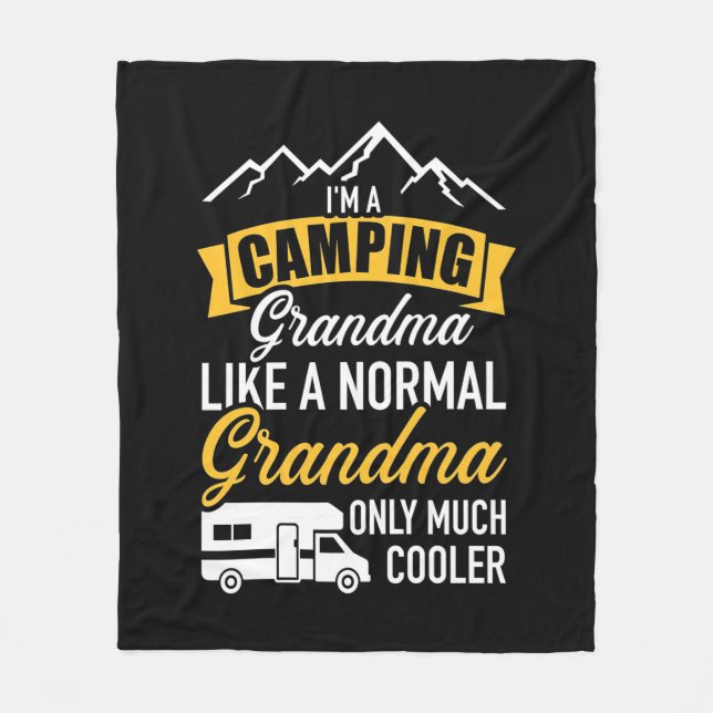 Cobertor De Velo Eu Sou Uma Avó De Acampamento (Frente)