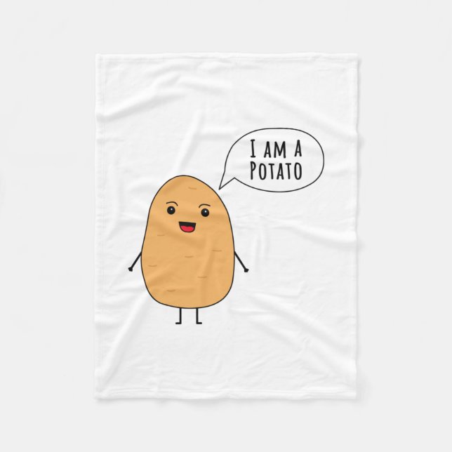 Cobertor De Velo Eu sou uma batata (Frente)