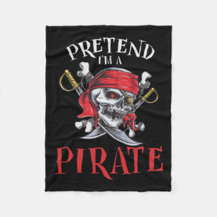 Cobertor De Velo Eu sou uma fantasia de Halloween do Caveira Pirata