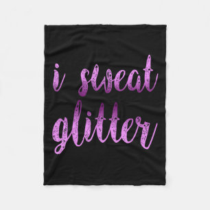 Cobertor De Velo Eu Suor Motivação Glitter Citando Camisa Presente