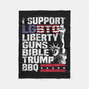 Cobertor De Velo Eu Suporto O Churrasco De Trump De Bíblias Lgbtq L