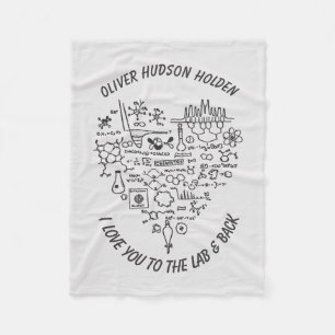 Cobertor De Velo Eu te amo ao laboratório e ao presente feito sob