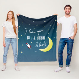 Cobertor De Velo Eu te amo até a lua e de volta ao bebê do Espaço E