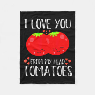 Cobertor De Velo Eu Te Amo Desde Minha Cabeça Tomates Casal no Dia