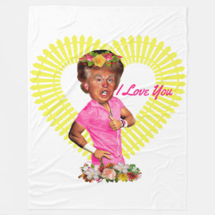 Cobertor De Velo eu te amo, donald Trump Blanket