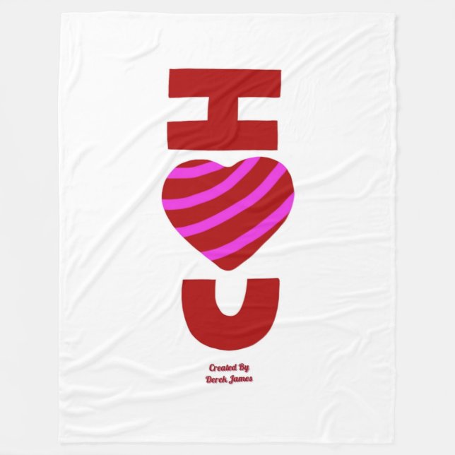 Cobertor De Velo Eu Te Amo Grande Folheto (Frente)