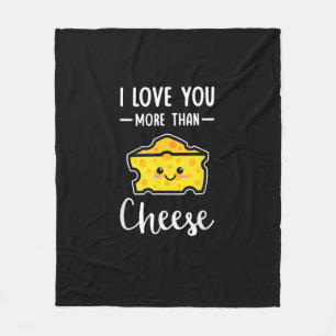 Cobertor De Velo Eu Te Amo Mais Que Queijo Divertido Kawaii Dia dos