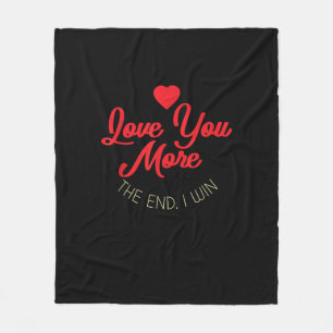 Cobertor De Velo Eu te amo mais se eu ganhar Piada de estilo de Val
