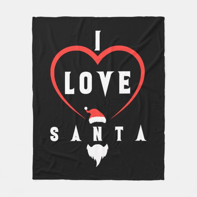 Cobertor De Velo Eu Te Amo Papai noel Natal (Frente)