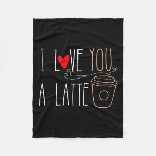 Cobertor De Velo Eu Te Amo Um Latte Funny Valentine Amante de Café 