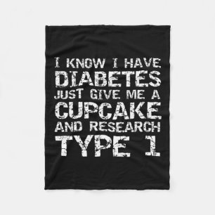 Cobertor De Velo Eu Tenho Diabetes Apenas Me Dê Um Cupcake E Uma Pe