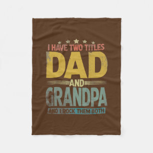 Cobertor De Velo Eu Tenho Dois Títulos Pai E Dia de os pais Do Avô