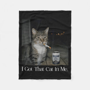 Cobertor De Velo Eu Tenho Esse Gato Em Mim Piada De Gato Fumando Ci