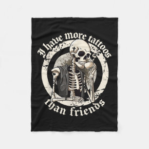 Cobertor De Velo Eu Tenho Mais Tatuagens Do Que Amigos Tatuagens Ad