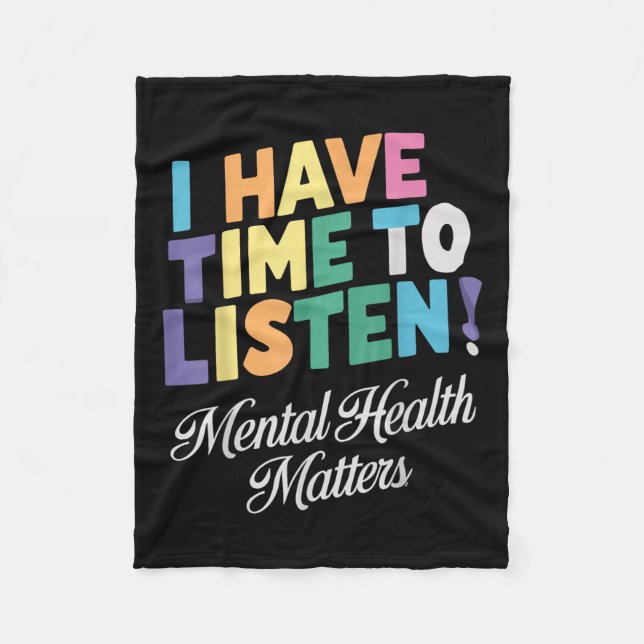 Cobertor De Velo Eu Tenho Tempo Para Ouvir A Consciência Mental Da  (Frente)