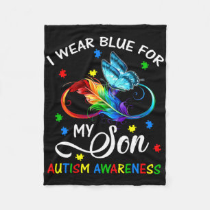 Cobertor De Velo Eu Uso Azul Pelo Meu Filho Conscientização do Auti