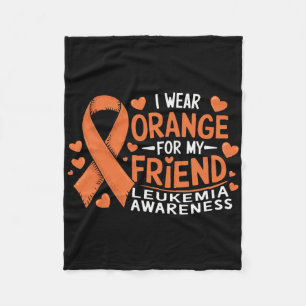 Cobertor De Velo Eu Uso Laranja Para A Conscientização Da Leucemia
