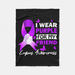 Cobertor De Velo Eu Uso Roxo Pela Conscientização do Lúpus da Minha