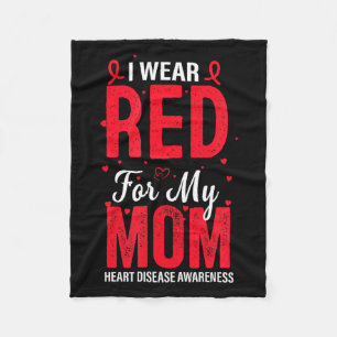 Cobertor De Velo Eu Uso Vermelho Pela Minha Mãe Conscientização sob