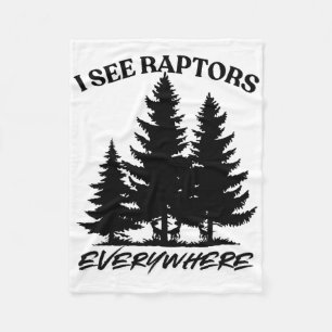 Cobertor De Velo Eu Vejo Raptors em Todo Lugar Camisa de Jogador de