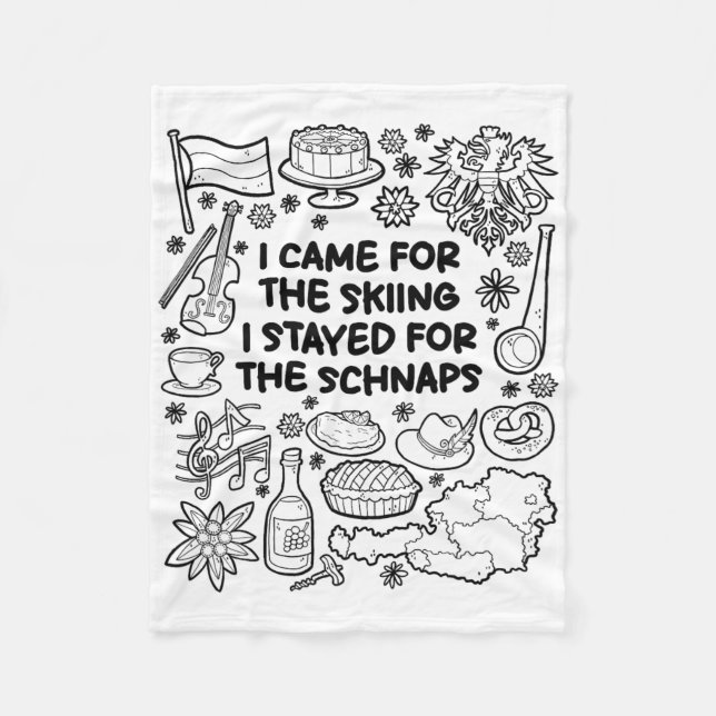 Cobertor De Velo Eu Vim Para O Esqui (Frente)